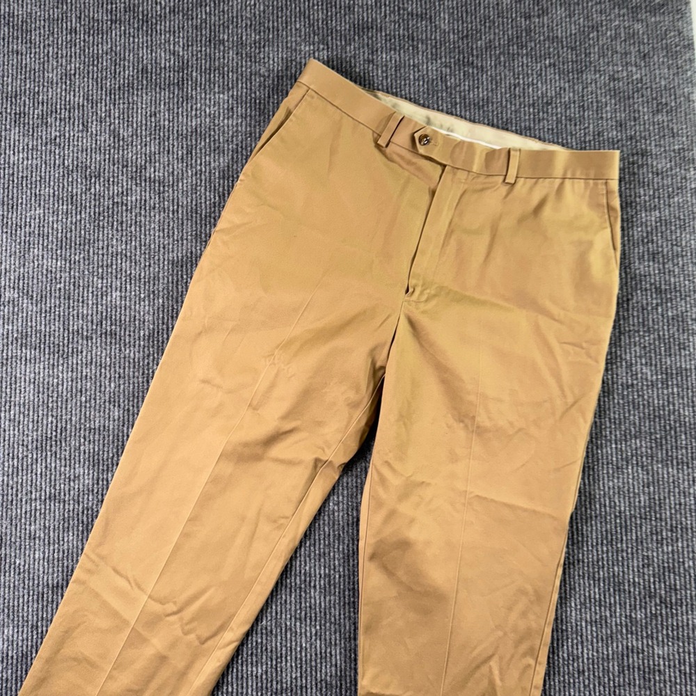 Roundtree Yorke Mens 38x32 Khaki‎ Chino Pants Tan Classic Fit Preppy Tradcore